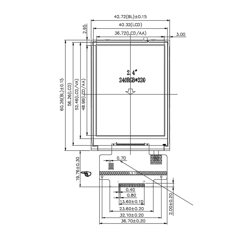 Factory Orginal 2.4 inch 2.4\