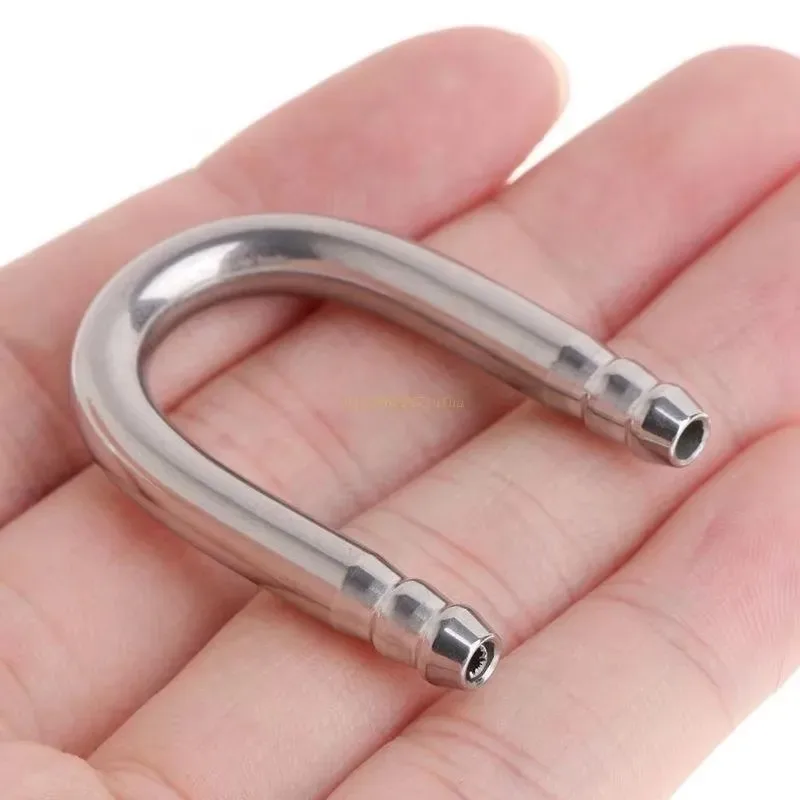 2PCS U‑Shaped Stainless Steel CO2 Connector Bracket, Aquarium Fish Tank Accessory for CO2 Oxygen Tubing Pipeline Connection