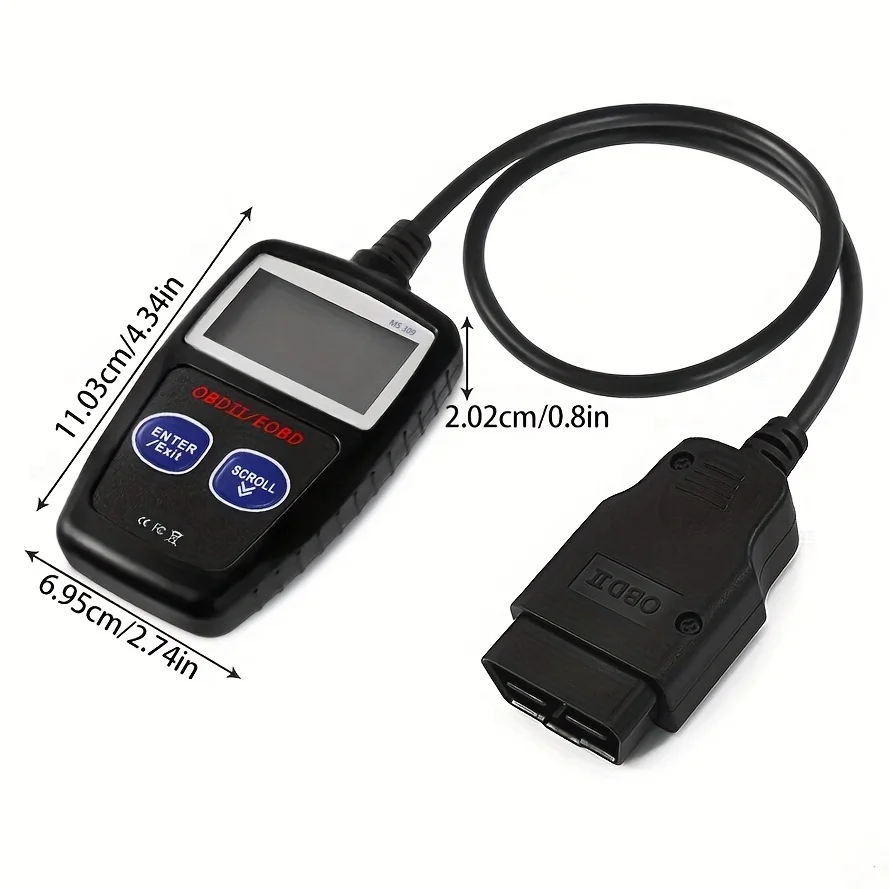 Car OBD2 Scanner Diagnostic Tool Code Reader, Car Voltage Tester Engine Fault Code Scanner, Charging Tester Diagnostic Tool MS