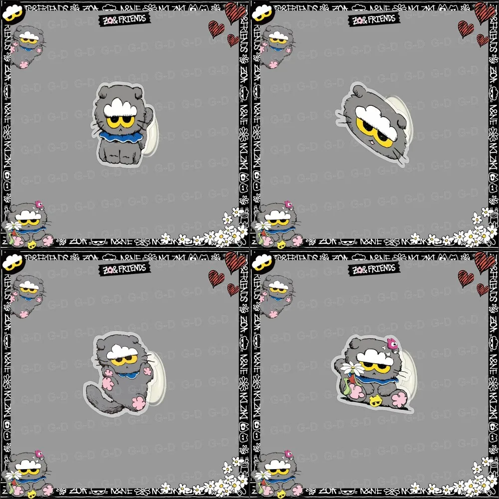 KPOP G-Dragon Cat Ins Стильная подставка для телефона Аксессуары Милая мультяшная фигурка Расширяющаяся ручка Карманная розетка Поддержка Bigbang Подарки для фанатов