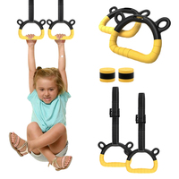 Gym Ring Buckles with Adjustable Straps Pull Up Gym Rings Multi-Function Strength Training Equipment for Kids Adults