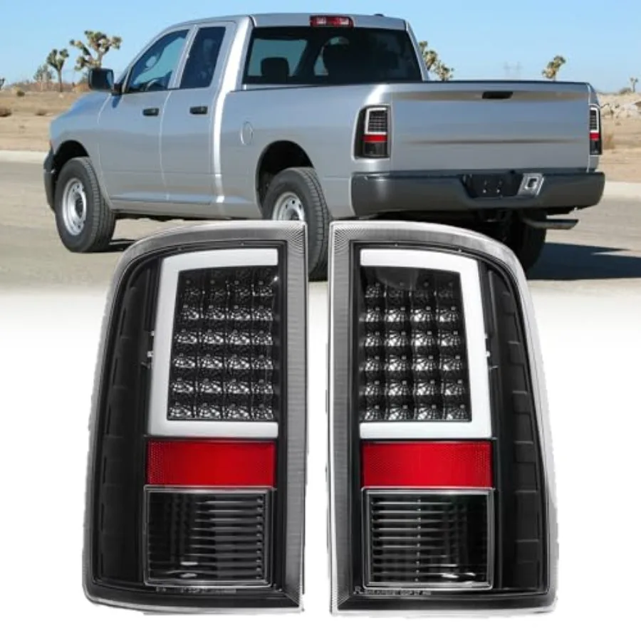 

Черные светодиодные задние фонари для Dodge Ram 1500 2500 3500 20092018 Несветодиодная модель Задние стоп-сигналы Пара улучшенной видимости и долговечности