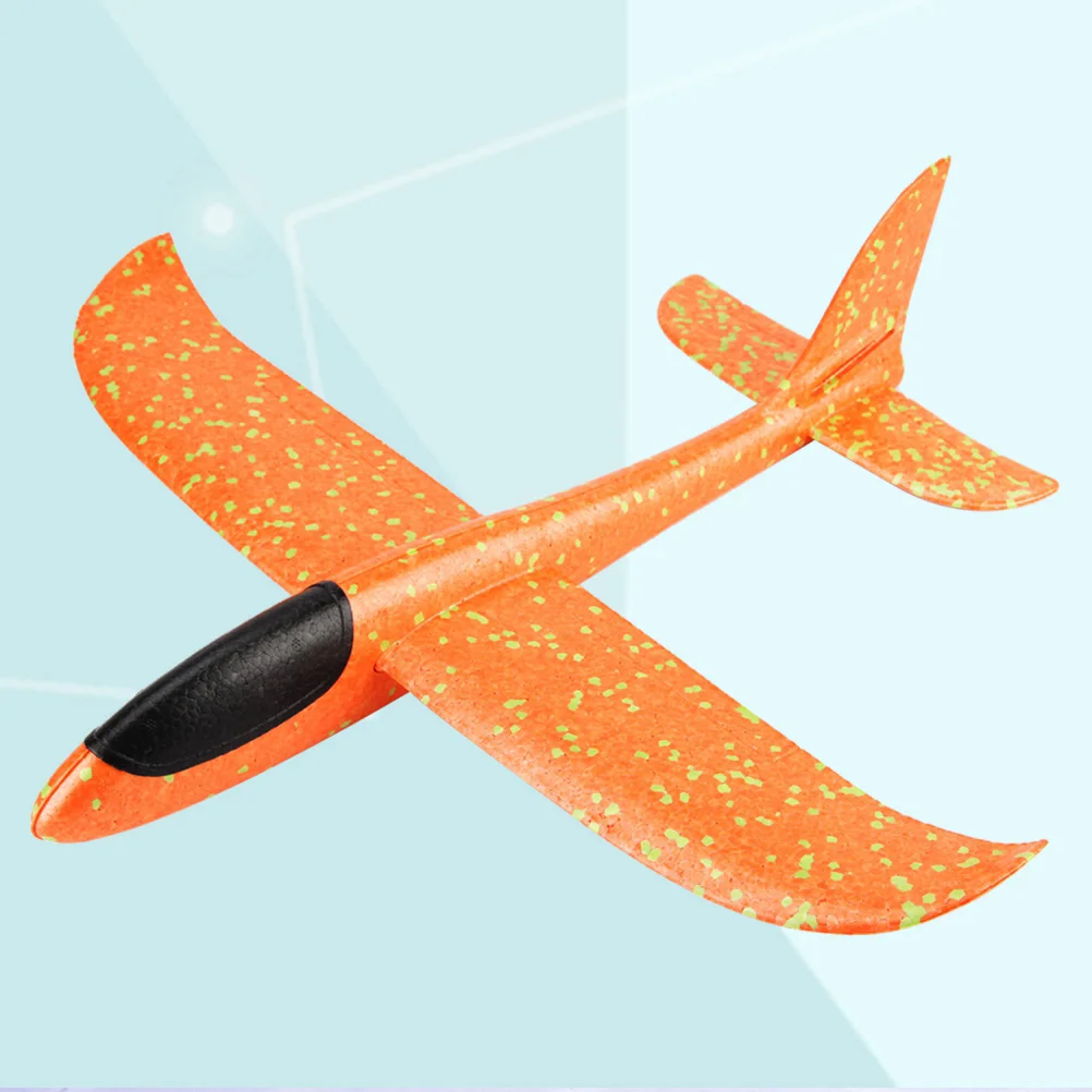 Airplane Model Manual Throwing Whirly Flying Glider Planes for Children Kids Playing (Orange) kids plane toys