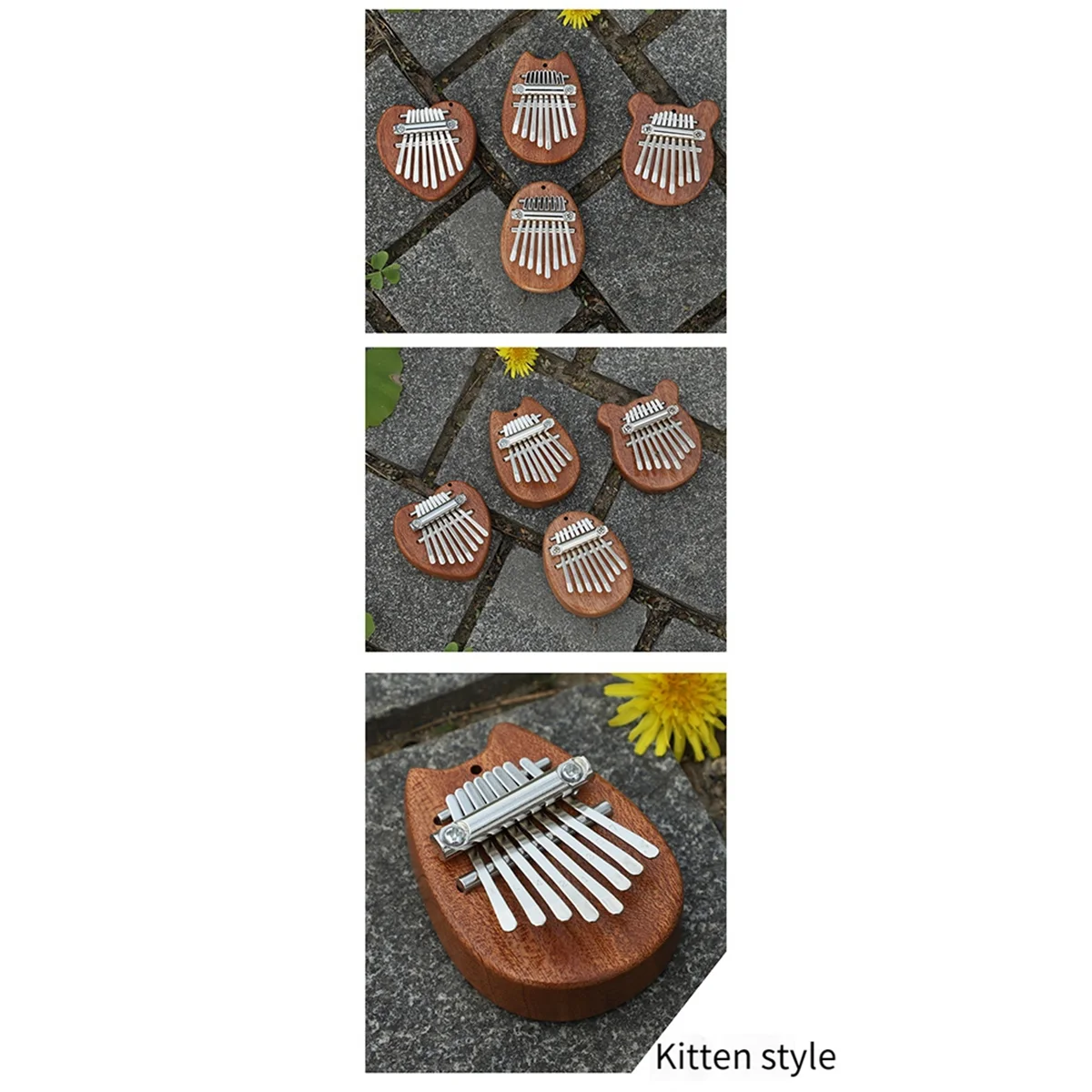 بيانو ABMO Mini Kalimba Mini Thumb 8-Tone أداة بيانو محمولة للمبتدئين أ