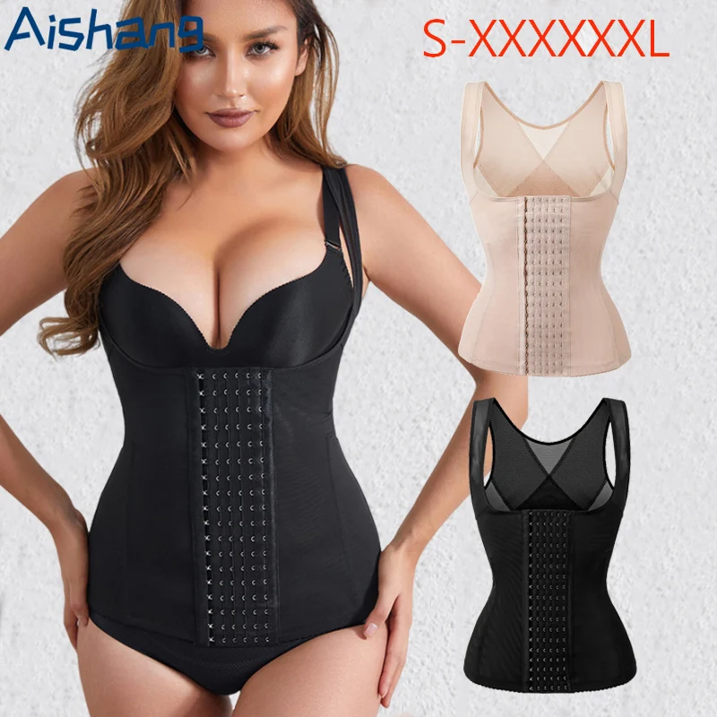 Women\'s Slimming Tummy Control Corset Vest Waist Trainer Corset Postpartum Body Shaper Sheath Belt Ladies Underwear Shapewear