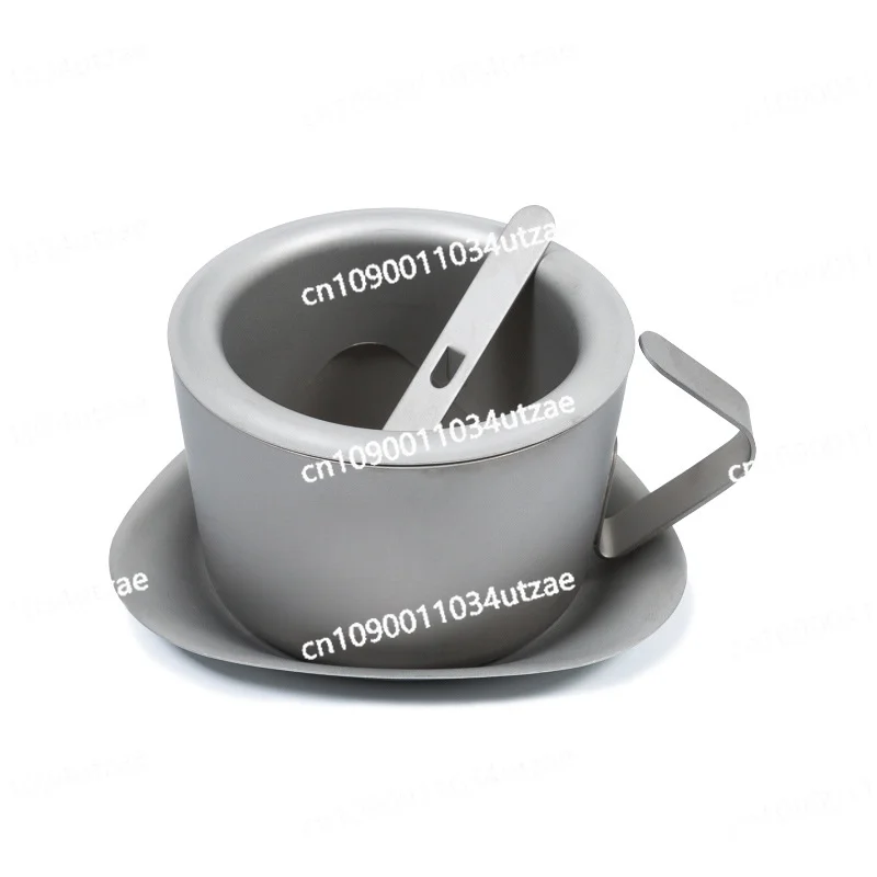 Titanium Coffee Cup Outdoor Double Layer Camping Pure Titanium Healthy Water Cup Kung Fu Tea Small Teacup Titanium Cup