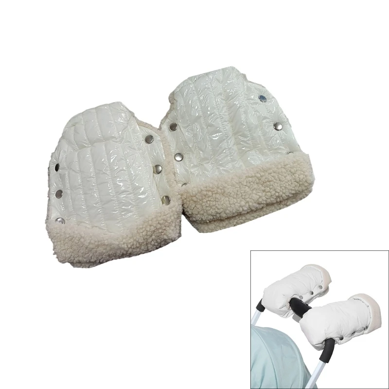 1 Pair Baby Strollers Hand Warmer Soft Breathable Gloves Water Resistant with Soft Lining Easy Attachment Handmuffs