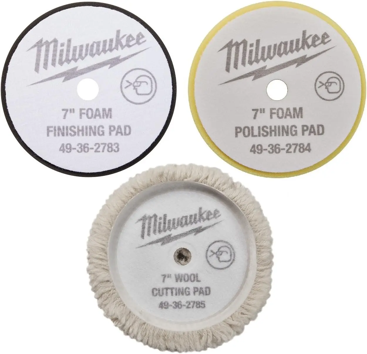 

Polishing and Finishing Pad Kit 49-36-2783, 49-36-2784, 49-36-2785 for Milwaukee M18 Polisher (2738) 7" inch - NEW