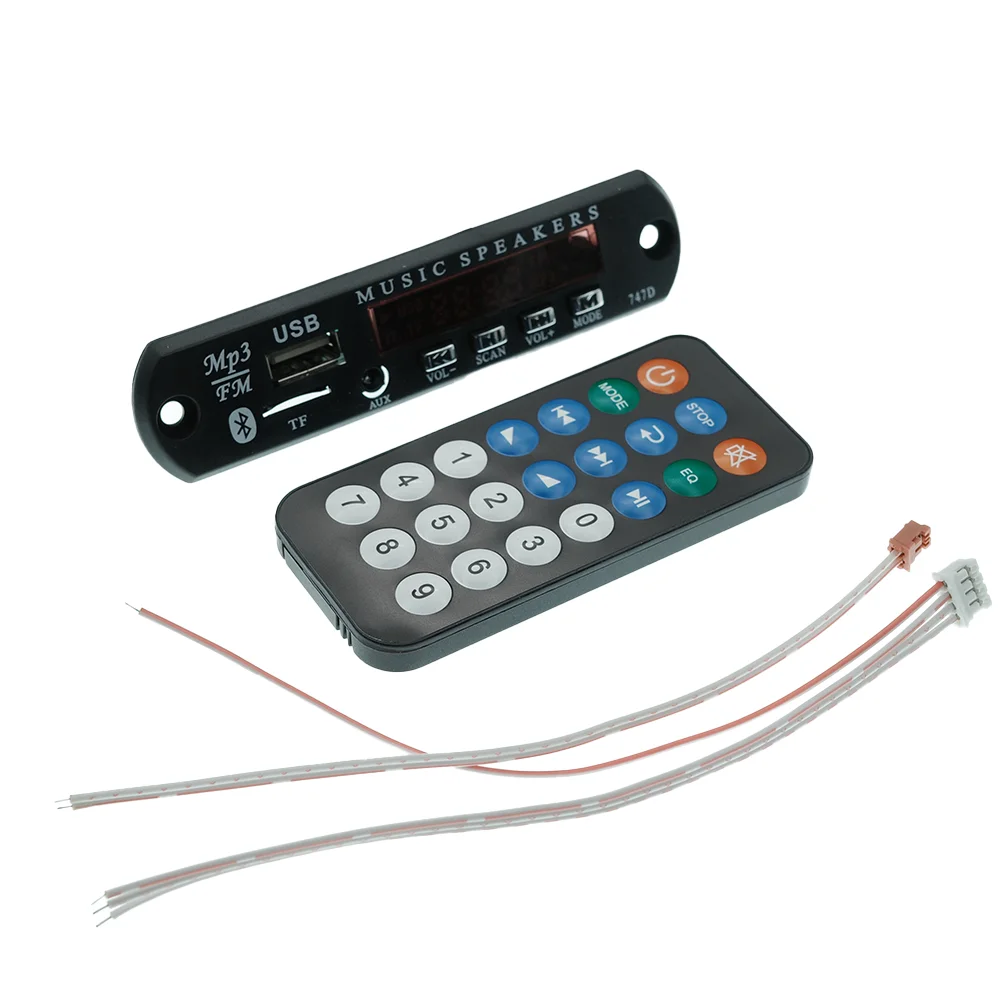 12V Bluetooth 5.0 MP3 Player Wireless Decoder Board Folder Switching USB TF FM Radio Call Module Car Kit For Speaker