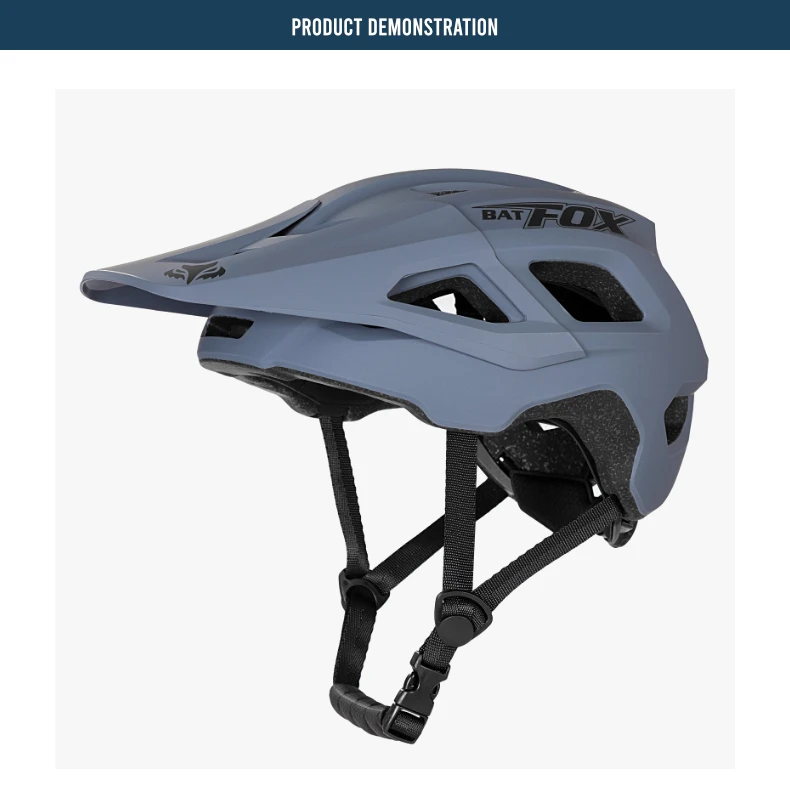 BATFOX Fahrradhelm Herren Fahrradhelm MTB Casco Bicicleta Mountainbike Casco Ciclismo Hombre Matt Schwarz Fahrradhelme – Detail 32