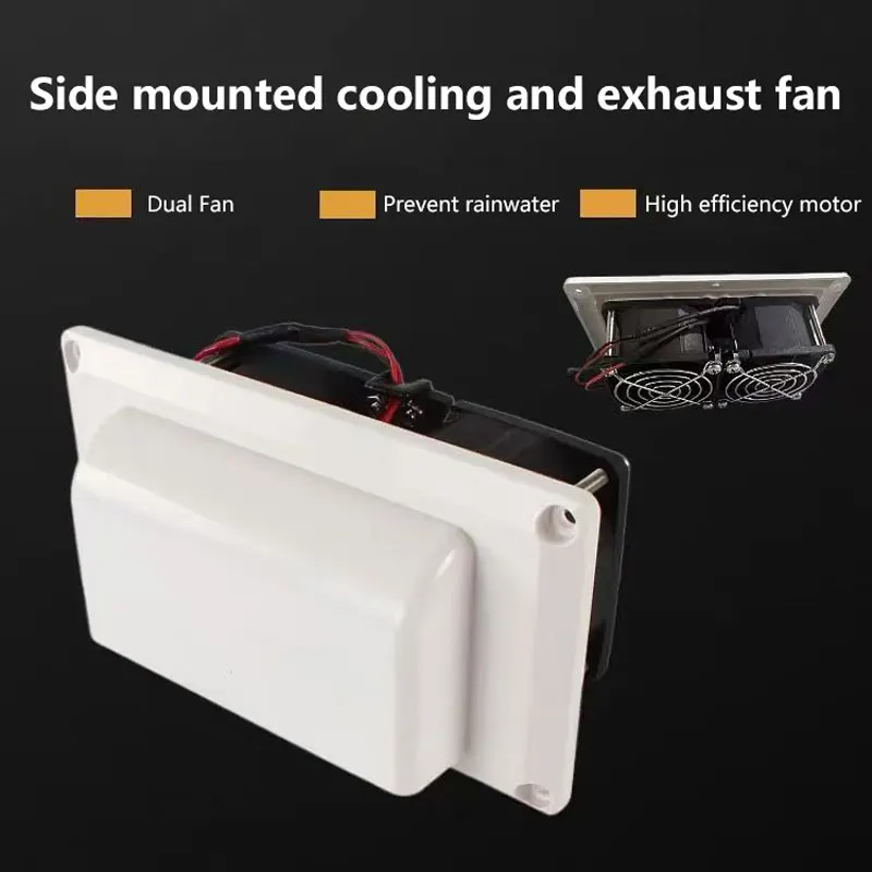 

DC12V 13,2W RV боковое вентиляционное отверстие черный/белый вентиляционный вытяжной вентилятор для кемпера, прицепа, лодки, морской яхты