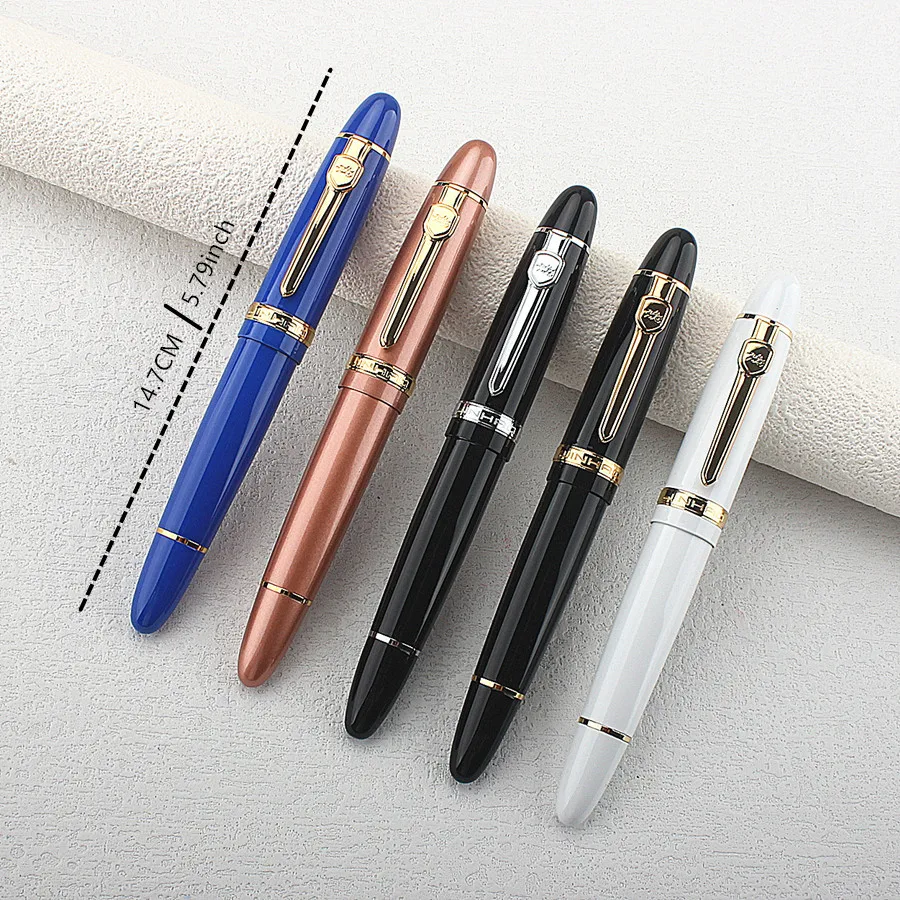

Роскошная брендовая шариковая ручка Jinhao 159 черная металлическая Элегантная с поворотом Серебряный подарок Офисные чернильные ручки принад...