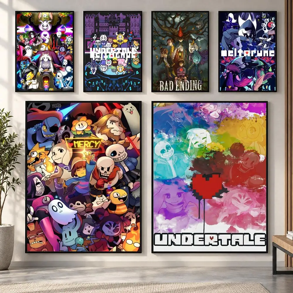 Video Game Undertale Poster HD art sticky wall waterproof home living room bedroom bar aesthetic decoration