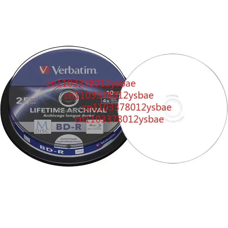 MDisc BD-R 25GB 4X Blu Ray 25G Lifetime Archival InkJet Printable 10Pcs