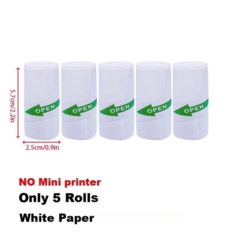 57X25mm ورق حراري صغير الطباعة ملصق ذاتي اللصق للطابعات الصغيرة تشكل آلة طفل كاميرا ملصقات استلام التسمية