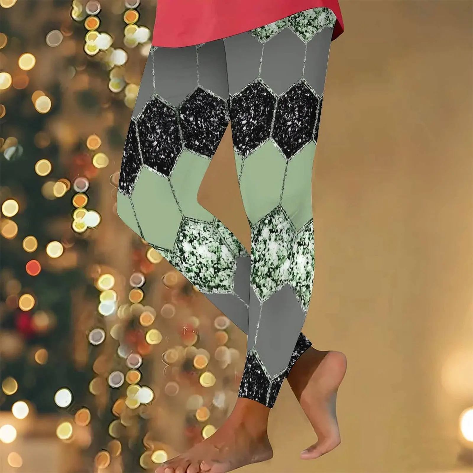 Plus Size Autumn Ladies Printed Sweat Pants Daily Elegant Trousers Fashion Jogger Pants Winter Women's Casual Tight Pants