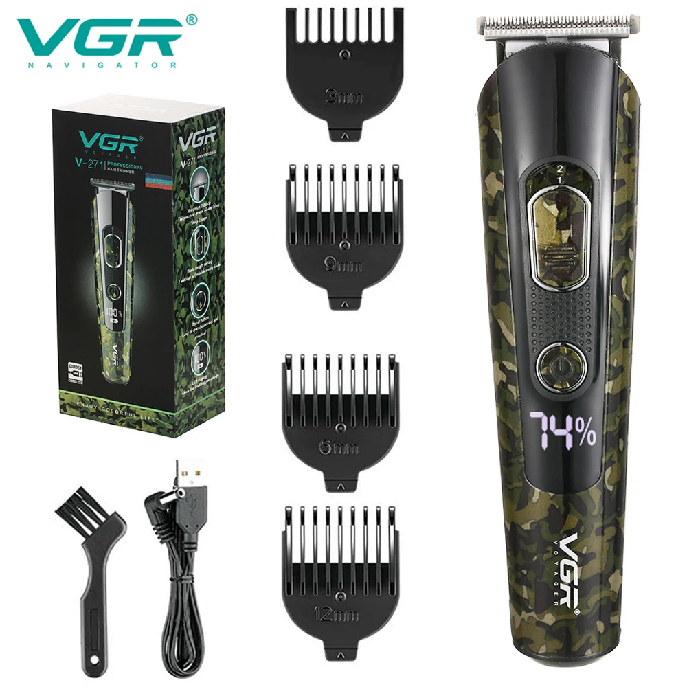 

VGR Hair Trimmer Adjustable Hair Clipper Rechargeable Trimmer Professional Electric Hair Clipper Cordless Trimmer for Men V-271