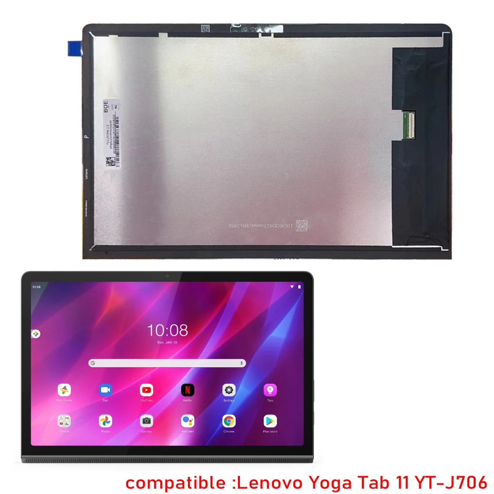 ใหม่ LCD 11 "จอแสดงผล LCD สำหรับแท็บโยคะ Lenovo 11 YT-J706F YT-J706x J706m Touch Screen Digitizer Lcd จอแสดงผล