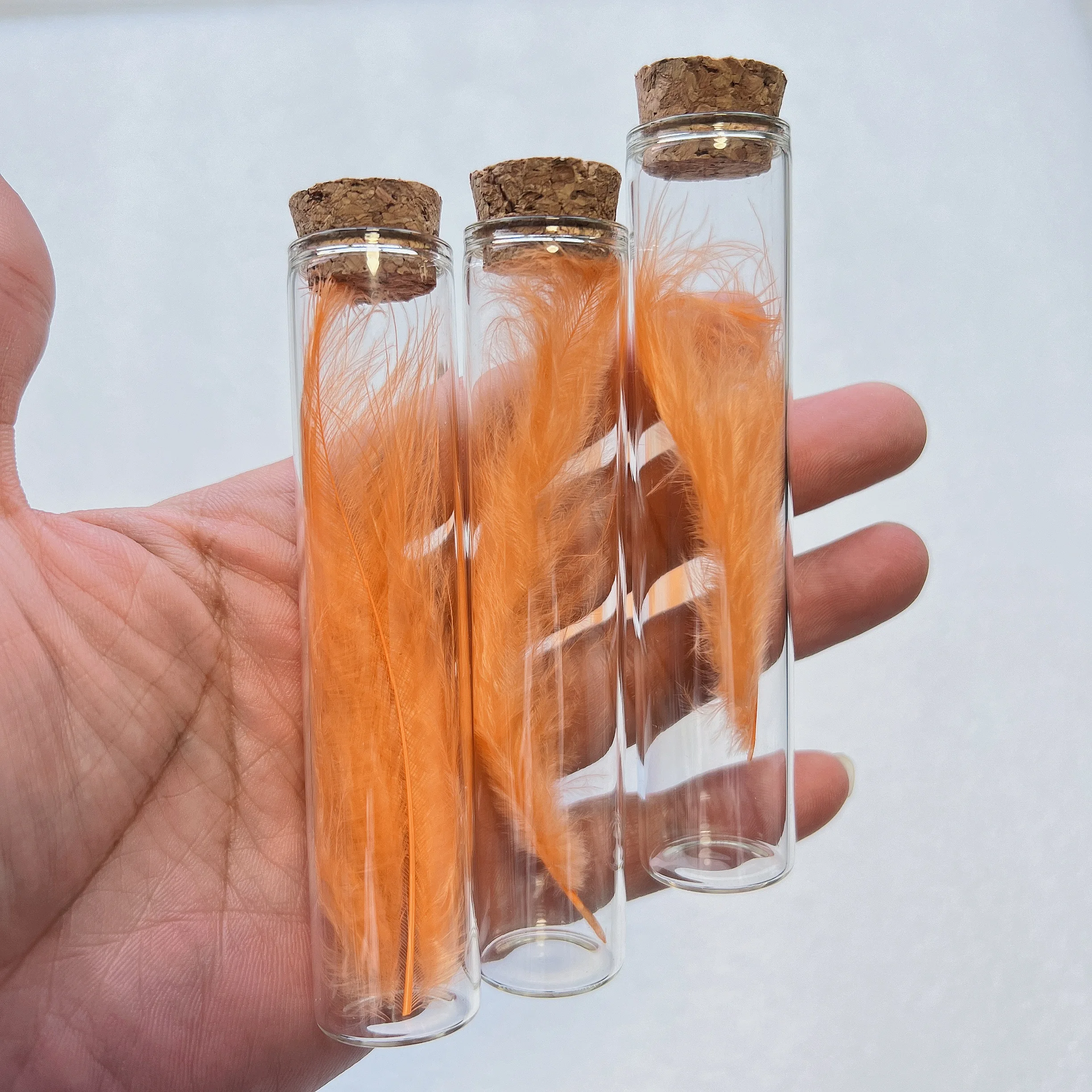 

48 Pcs Mini Glass Bottles Cork Stopper DIY Birthday Gift Transparent Empty Message Wishing Bottle Christmas Wedding Party Decor