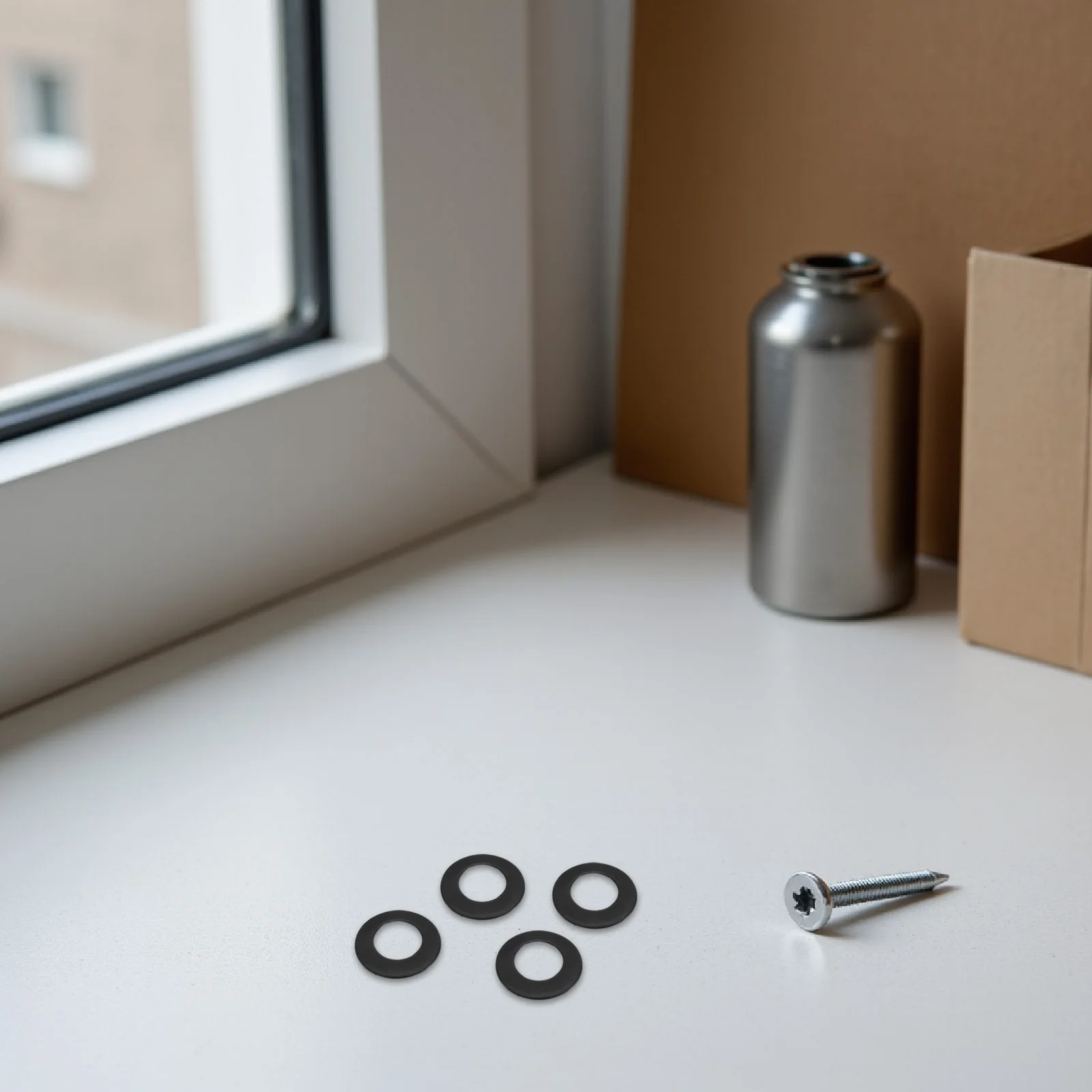 

100Pcs M8 Stainless Steel Flat Washers Black Heavy Duty Metric Hardware for Automobile Machinery Construction DIY Bolt Support