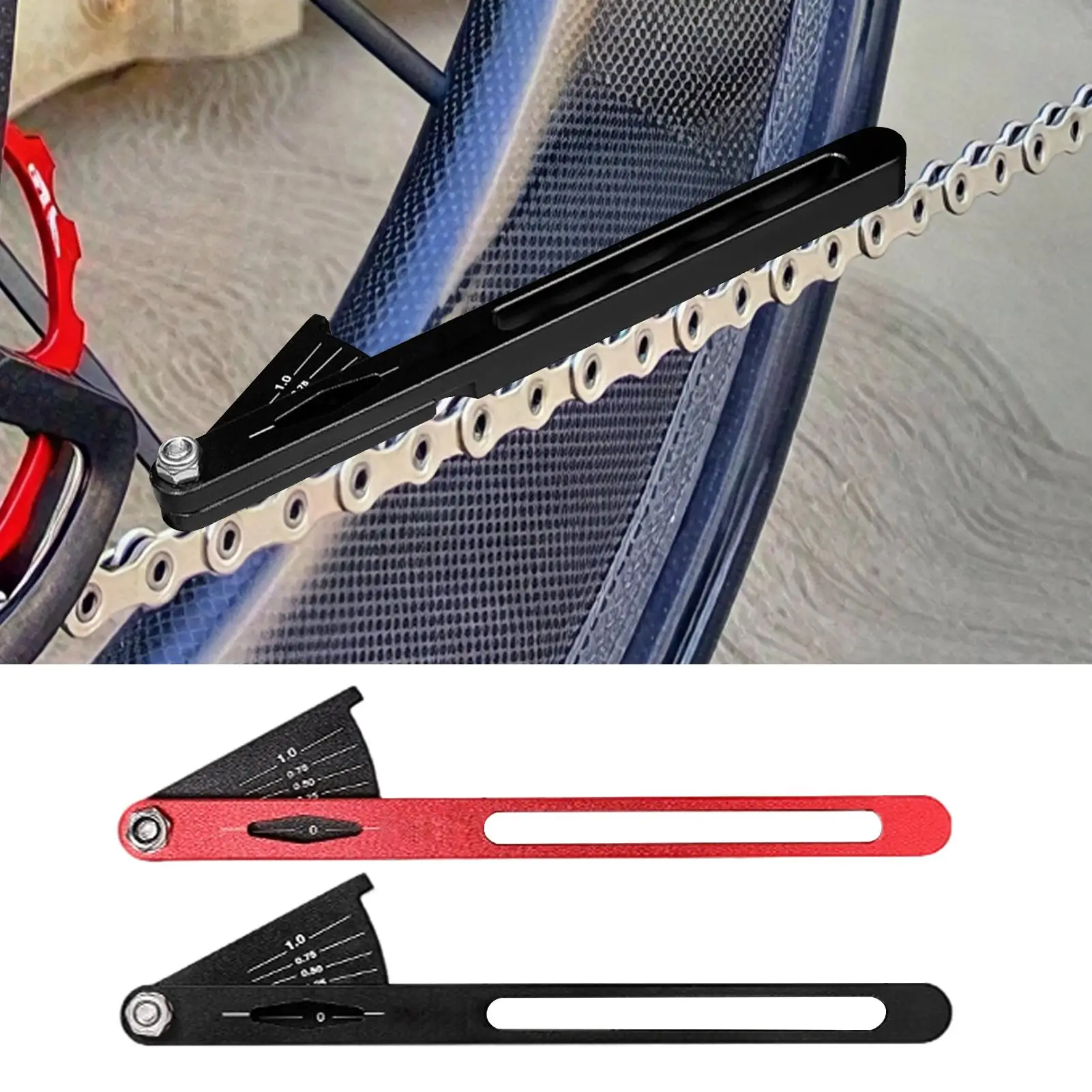 

Bike Chain Checker Tool Pro Chain Wear Indicator & Measurement Gauge for Mountain Road Bicycle Repair, Workshop Mechanic Tools