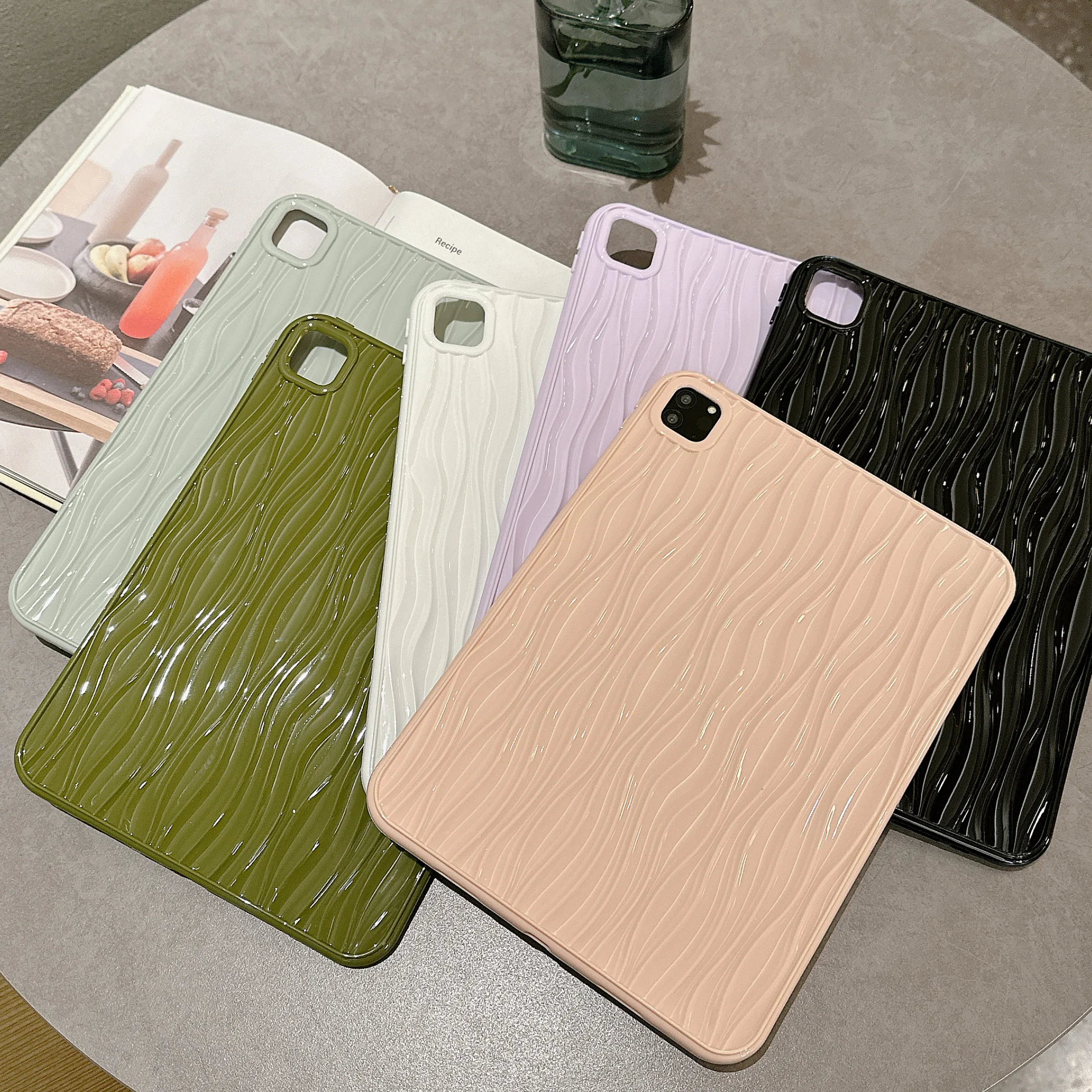 

Flow Line Fashion Funda Cover для планшета IPAD PRO 11 2024, чехол для планшета IPAD 10,2 2019/2020/2021 MINI 7 6 AIR 3 10,5, мягкие чехлы из ТПУ