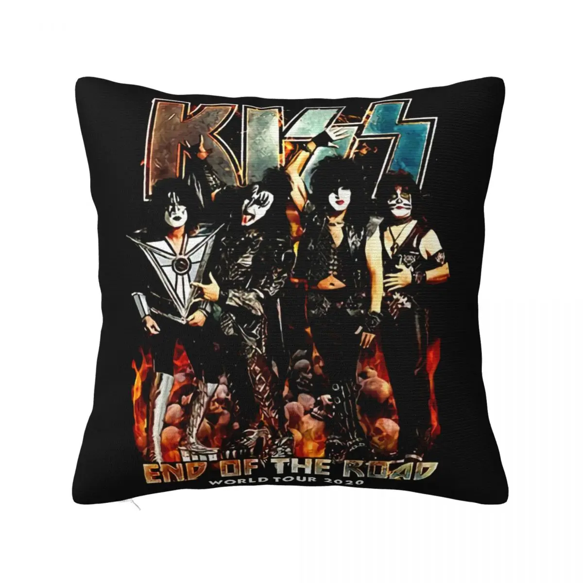 Kiss End Of The Road World Tour 2020 Leg 5 8 Complete Dates Concert Women Goth Pillow Case