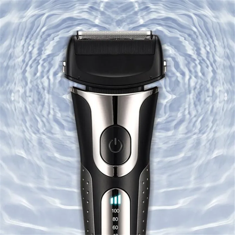 男性用のウェットおよびドライ電気ハゲ頭シェーバー、ハゲ用の3Dフロートカミソリ、ホイルメッシュ、男性用シェービングクリッパー、滑らかな肌、ヘアカットトリマー