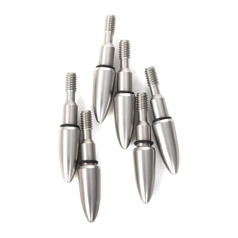 Archery Broadheads Field Points Practice Arrowhead Tips, Sharp Head Round Head, 6PCs, 100 Grain, 125 Grain, 8-32