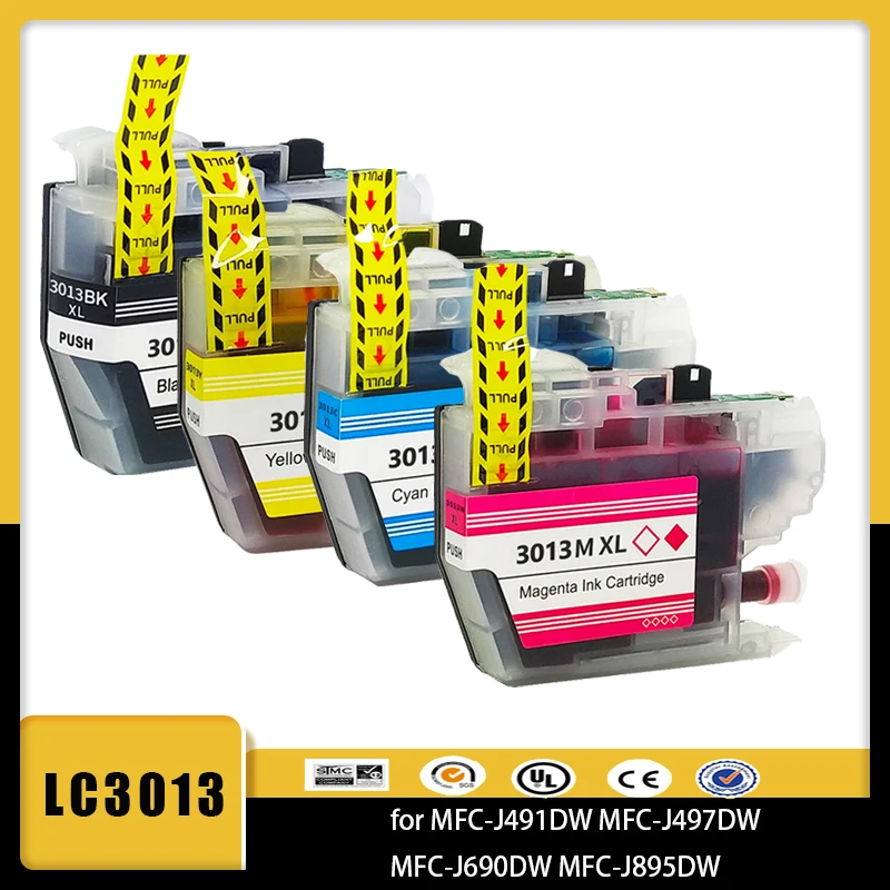 Vilaxh Compatible for Brother LC3013 LC3011 ink Cartridge suit for MFC-J491DW MFC-J497DW MFC-J690DW MFC-J895DW