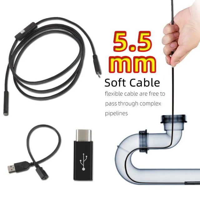 Imagem -05 - Câmera Endoscópica Endoscópica para Smartphone Android Sonda Móvel Inspeção de Carros Usb tipo c mm mm