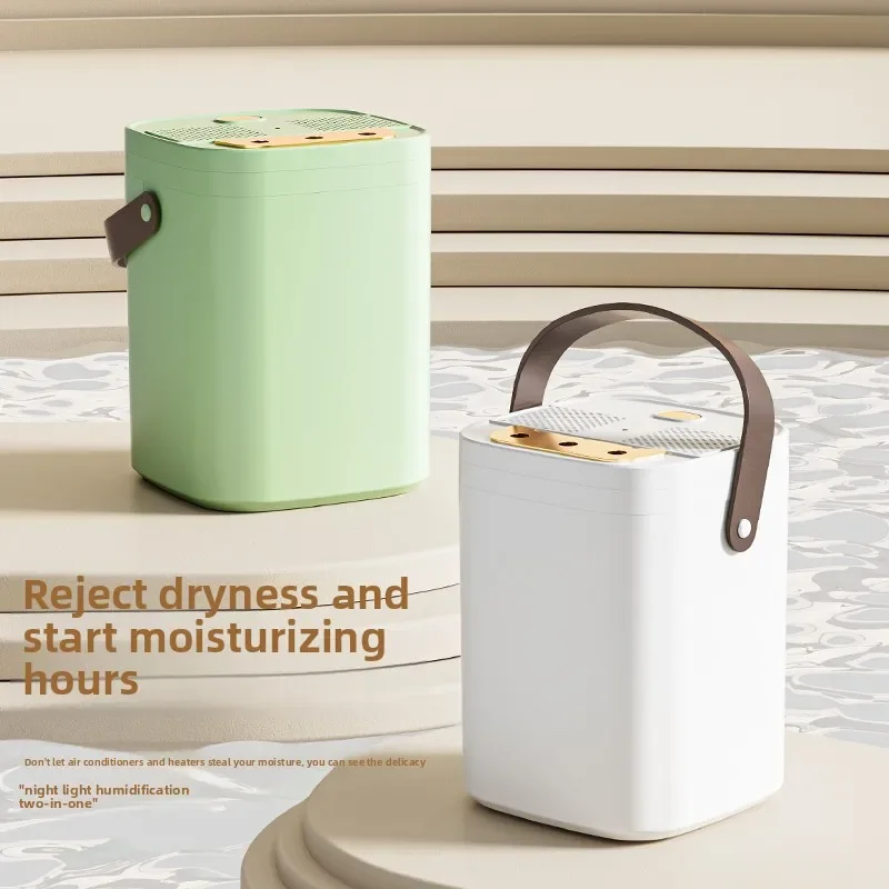 Luftbefeuchter mit drei Düsen und Nachtlicht, 1,8 l Fassungsvermögen, doppelter Filter, Aromatherapiegerät, USB, leise, mit Zeitschaltuhr, für Schlafzimmer und Auto – Detail 2