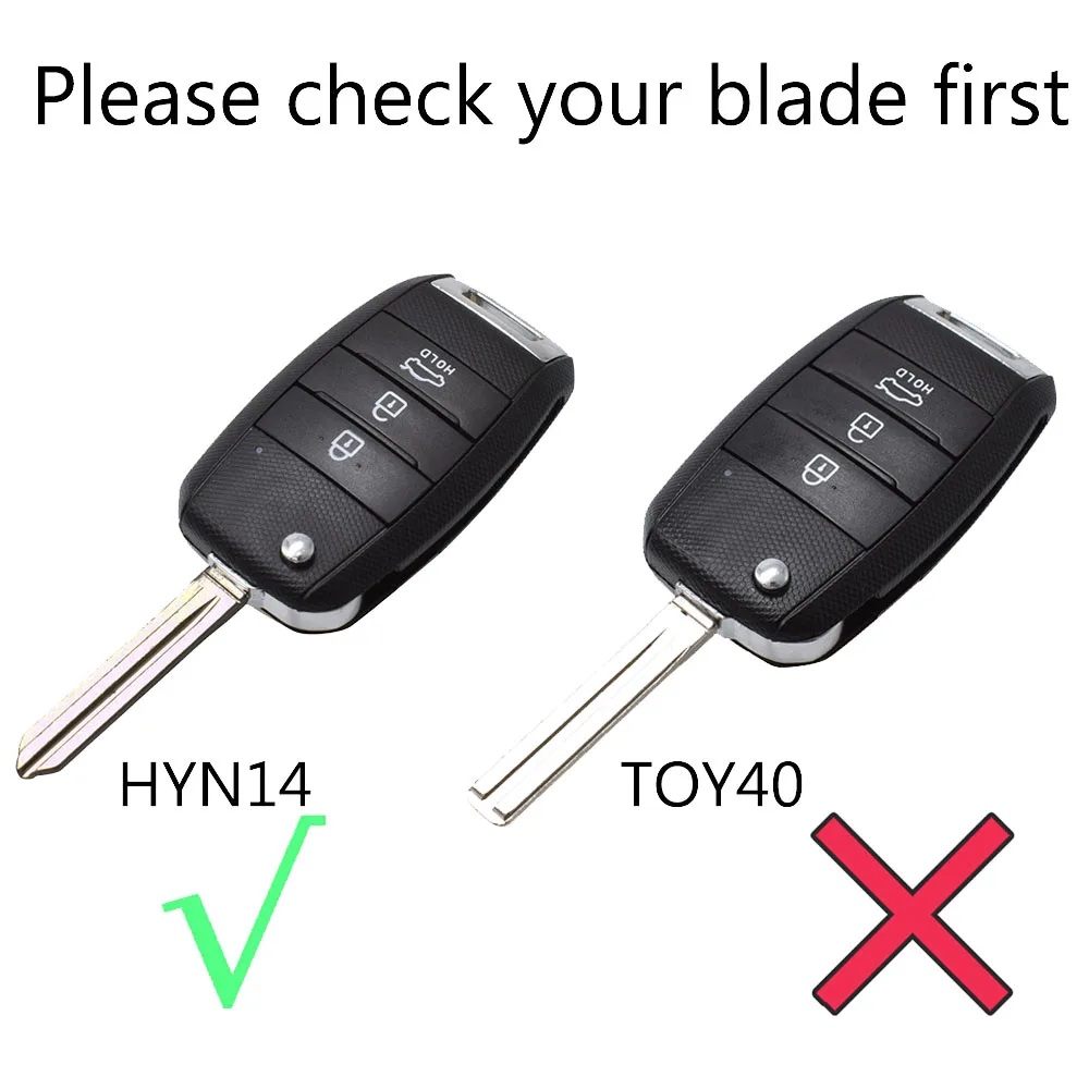 3 ปุ่ม REMOTE Key SHELL BLANK สําหรับ KIA K2 K3 K5 Rio Sorento Carens Ceed Stonic Cerato Forte กุญแจรถ FOB ฝาครอบ HYN14 ใบมีด