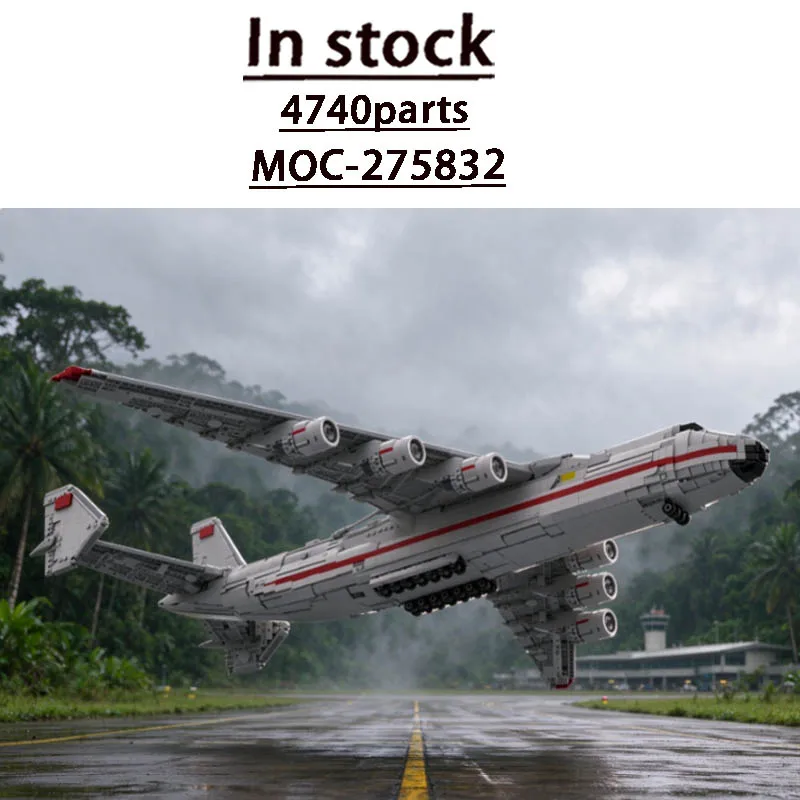 MOC-275832Rainforest Airlines Large Passenger Transport Helicopter Building Block Model 4740parts Creative Birthday Fun Toy Gift