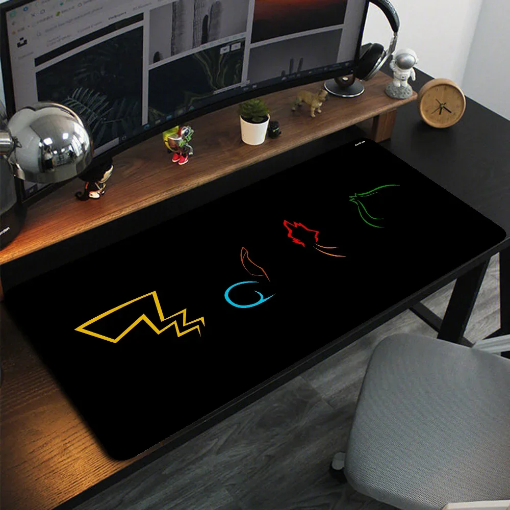 Mouse Pad Large Desk Mat Pokemones Anime Playmat Gaming Mouse Pad 900 × 400 Xxl Mousepad Speed Computer and Office Gamer Cabinet