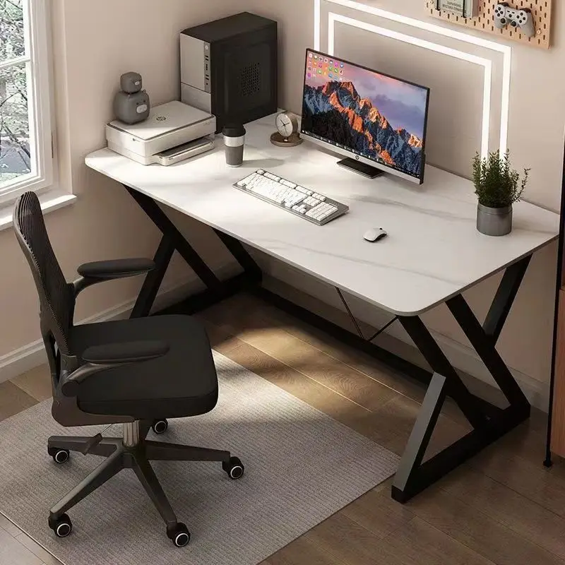 -For  Rock Slab Computer Table Desktop Home Bedroom Light Luxury Table Simple Desk Office Table Combination Game&