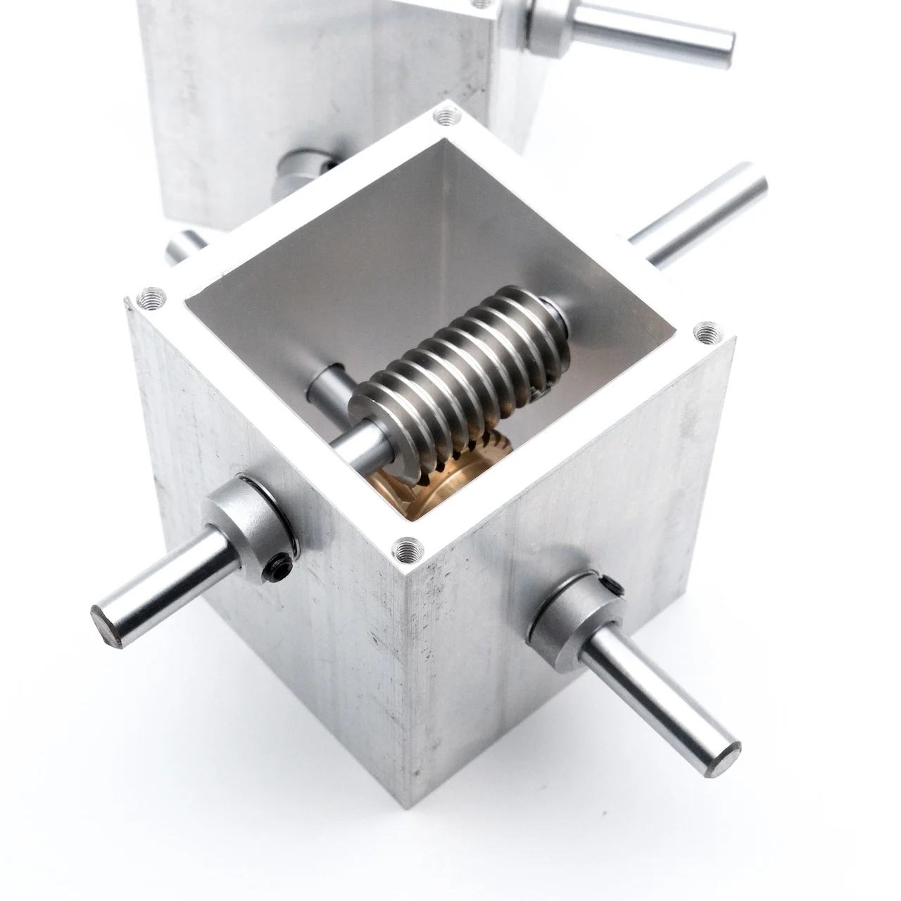 50MM x 6MM Shaft Transmission Gearbox 1:1 0.8/1 Module 20/25/30/35/40 Turbine Worm Gear Right Angle Aluminum Alloy Reducer