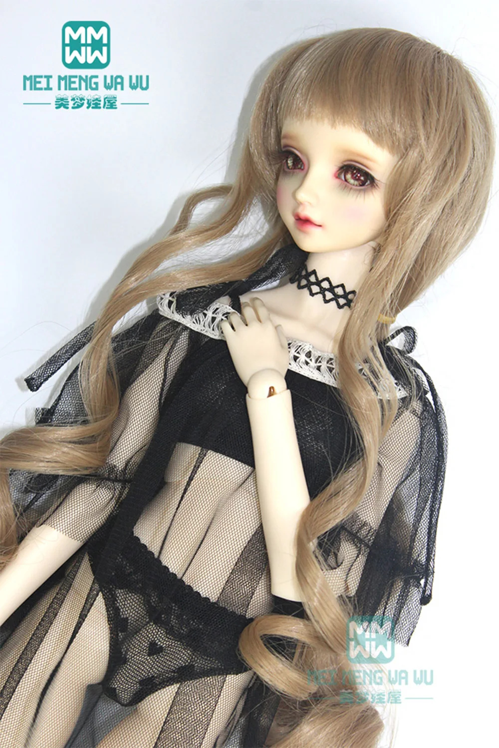 

BJD accessories clothes Underwear for 1/3 1/4 1/6 BJD SD MSD YOSD DD doll hair Light golden natural curly hair 137