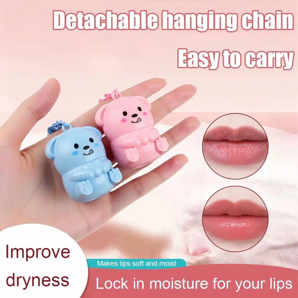 

Бальзам для губ Bear Lip Balm, меняющий цвет, увлажняющий, восстанавливающий, водостойкий, против сухости, от трещин, E0M9