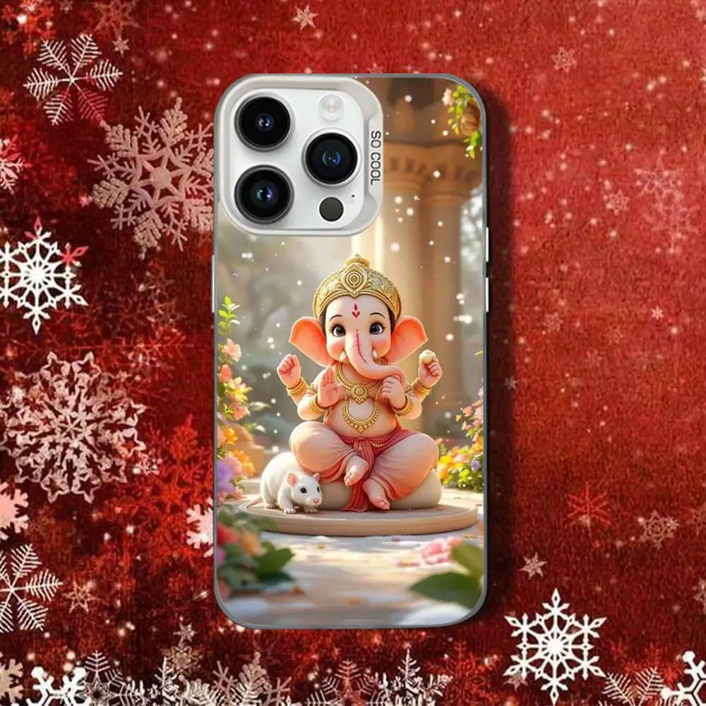 E-elefante legal deus ganesh para iphone 11,16,15,12,13,17,14, pro, se4, max, plus, air, mini capa de telefone branca luxuosa capa dura