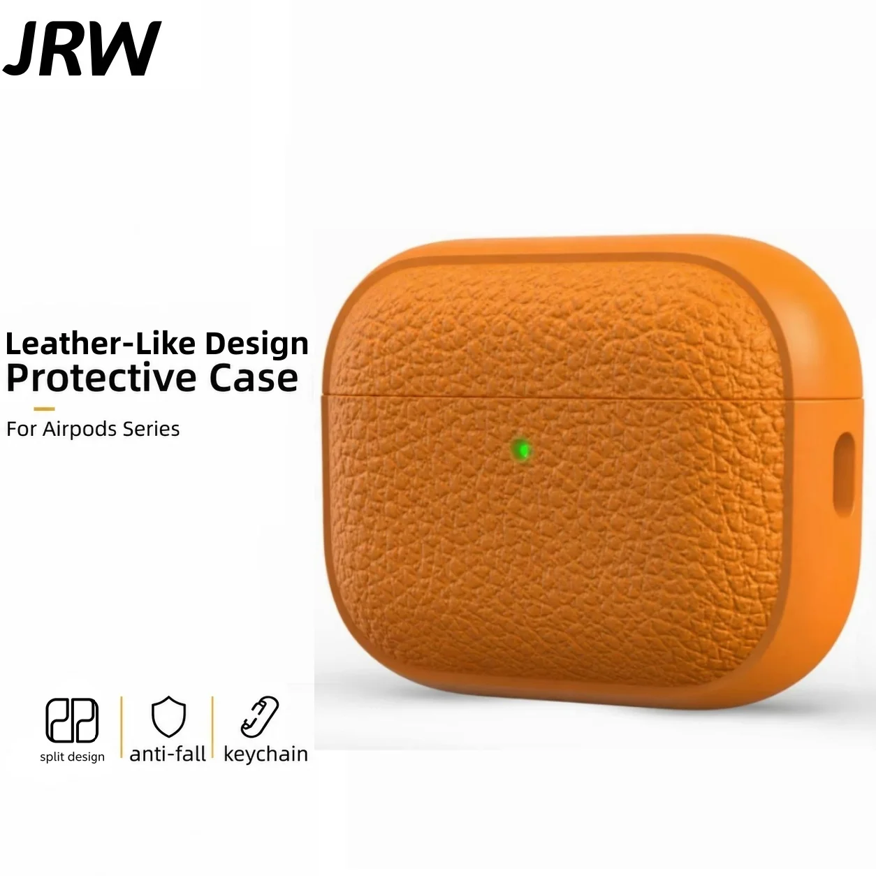 Earphone Case for AirPods Pro 3/Pro 2/4 (Leather-Like Design) Protection Case Accessories with Keychain For AirPods Pro 3/Pro 2