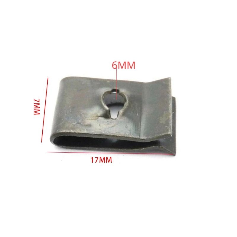 자동차 오토바이 금속 나사 패스너 클립, U 타입 클립, 나사 녹 방지 보호 클립, 셀프 태핑 범퍼 패스너 클립