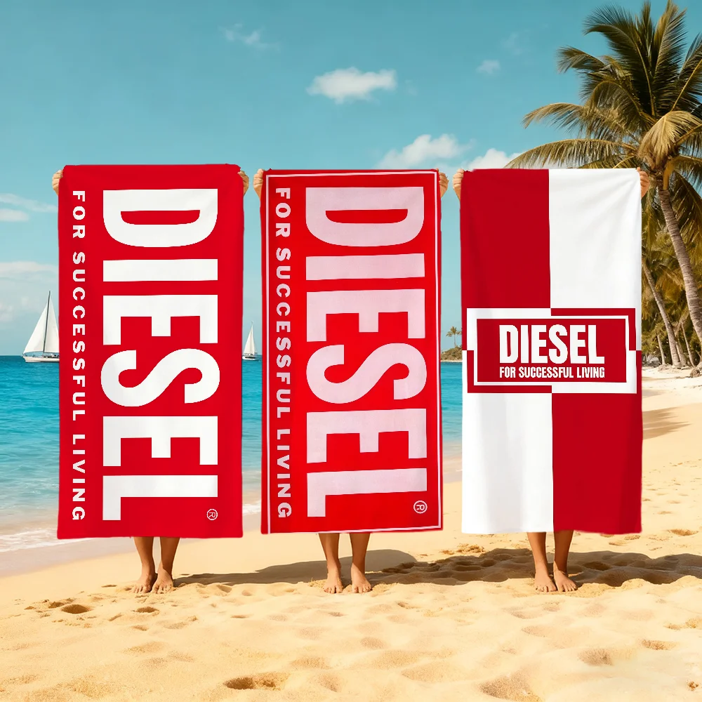 Fashion D-Diesels Towel Bath Towel Absorbent Quick‑drying Soft Beach Towel For Travel Fitness Sauna Bathing Camping
