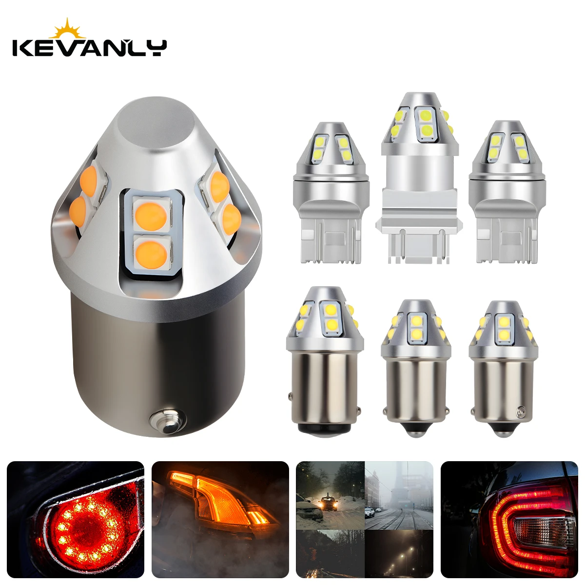 

2pcs 1156 BAU15S PY21W 3030 chip 10SMD LED CanBus lamp For CarTurn signal light Daytime Running Lamp backup light 12V Amber