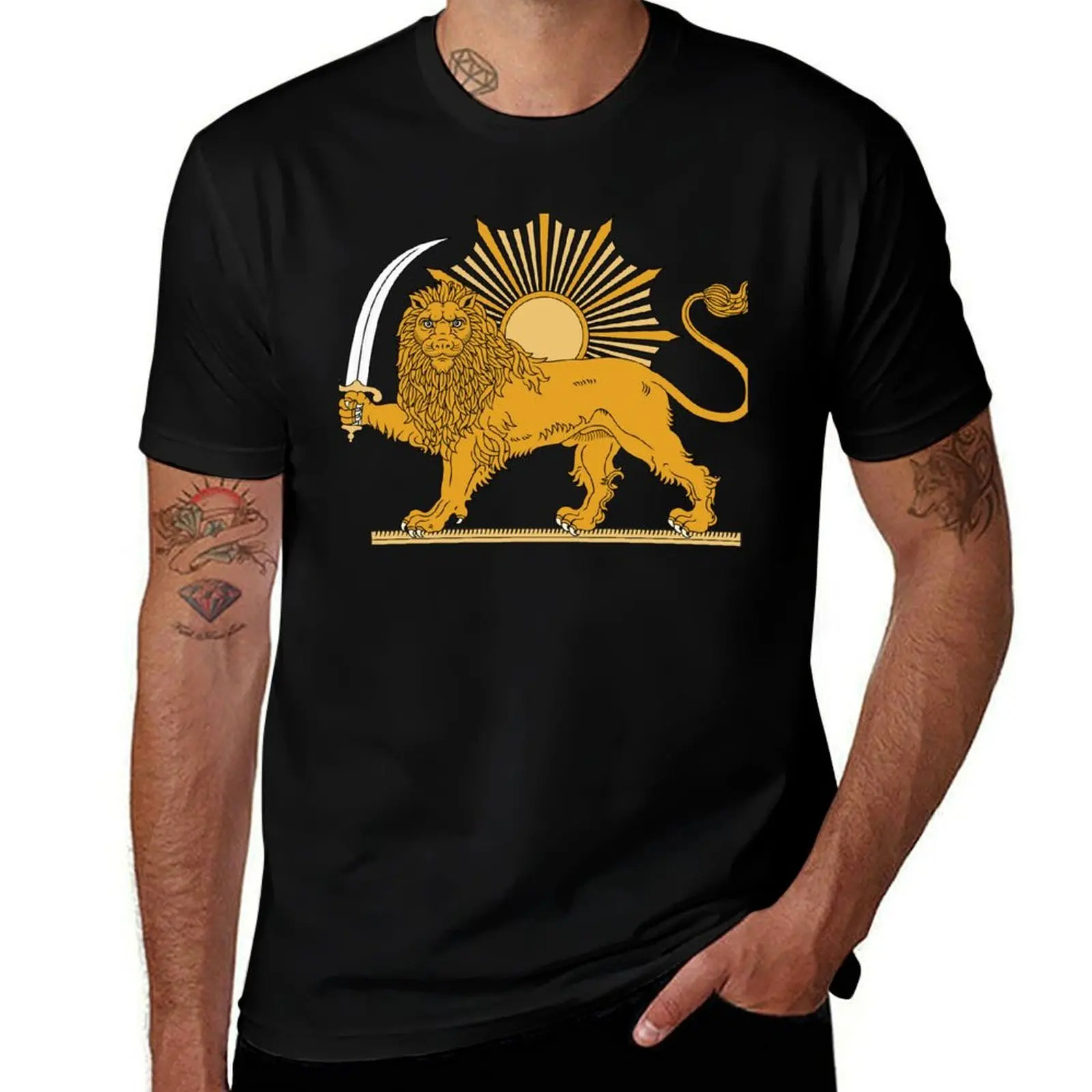 

Lion and Sun - Pahlavi Dynasty T-Shirt Holiday All Match T-Shirt