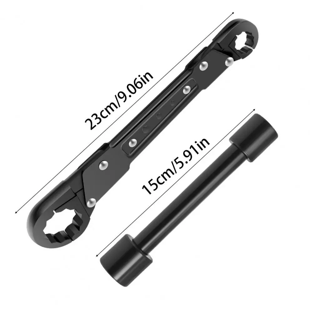 Plumber Wrench Tool Angle Block Removal Wrench Tool Kit Double-ended Ratcheting Plumber Wrench Steel Non-slip Grip Pipe Angle