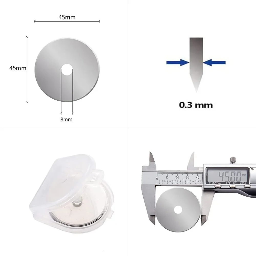 45MM Rotary Cutter Blades 5/10 Pack Sharper Rotary Cutter Replacement Blades for DIY Sewing Quilting Supplies Fabric and Crafts