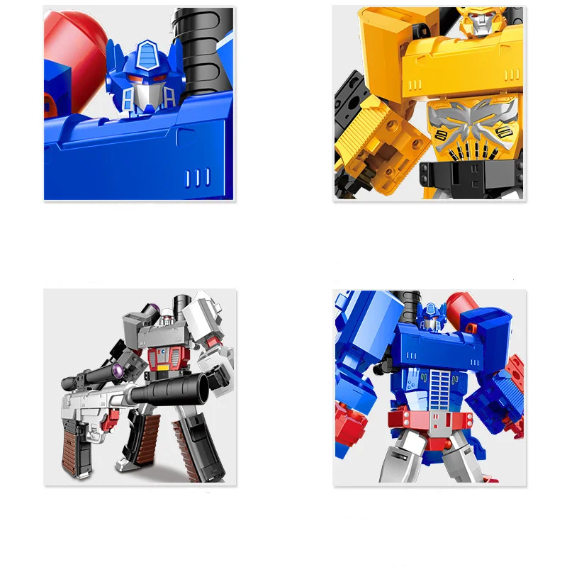 Children Creative Mini Plastics Pistol Deformable Model Robot Handgun Deformation Warrior Action Figure Robots Toys of Kids Gift