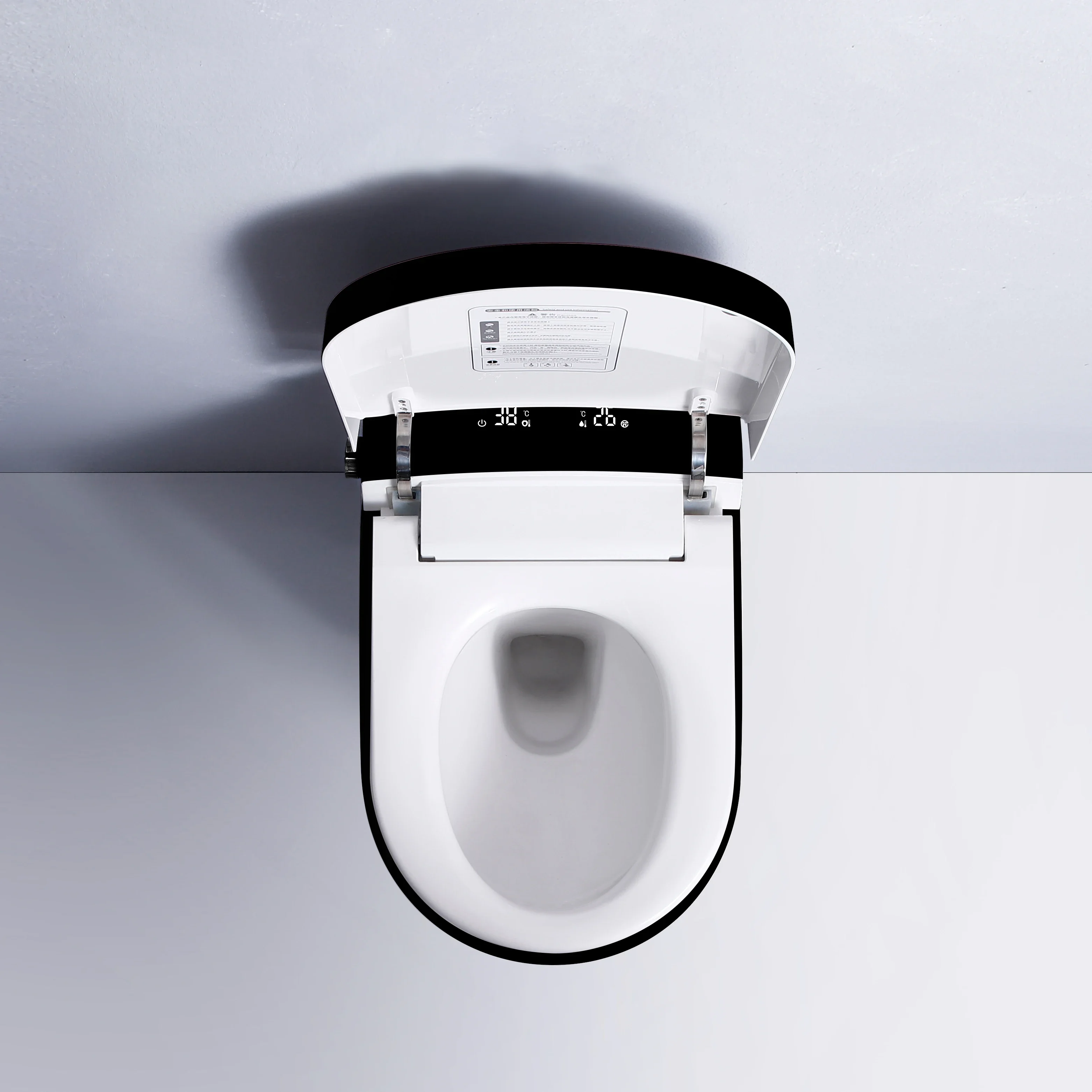 Modern Attachment Hot Bathroom Voice Control square Watermark Full Automatic Wall Hung Black Seat Wc Ingtelligent Smart Toilet