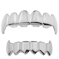 1 set Teeth Grills Hip Hop Tooth Cap Top & Bottom Grillz Mouth Vampire Fang Body Jewelry Cosplay